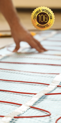 Electric underfloor heating mats fitted in Leyland bathroom renovation
