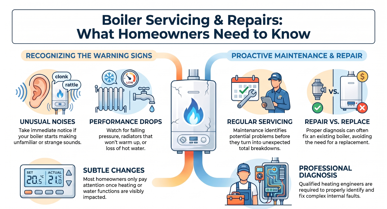 Boiler servicing and repairs by Croston Plumbing & Heating in Lancashire
