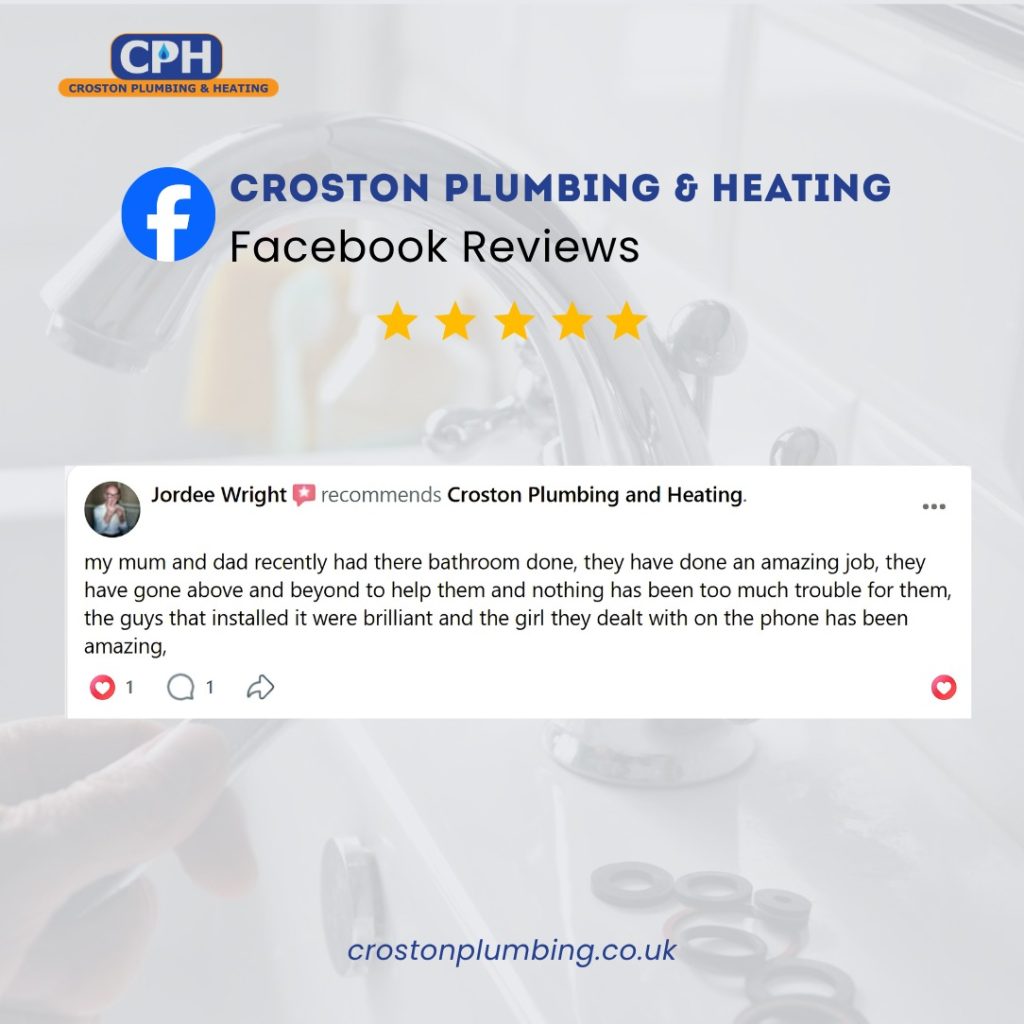 Customer review for Croston Plumbing & Heating bathroom installation