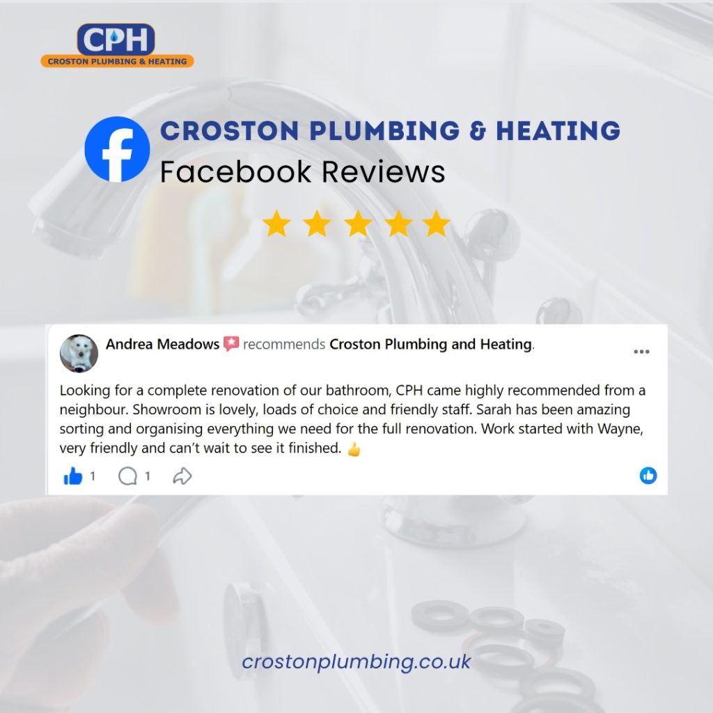 Customer review for Croston Plumbing & Heating bathroom renovation